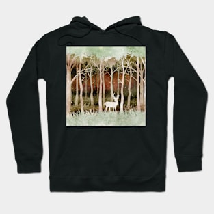 Deep in the forest // Negative Watercolour Painting Hoodie